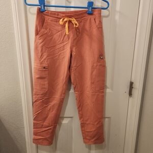 Figs Cargo Yola Pants Peach Light Orange Technical Collection Medical Sc…